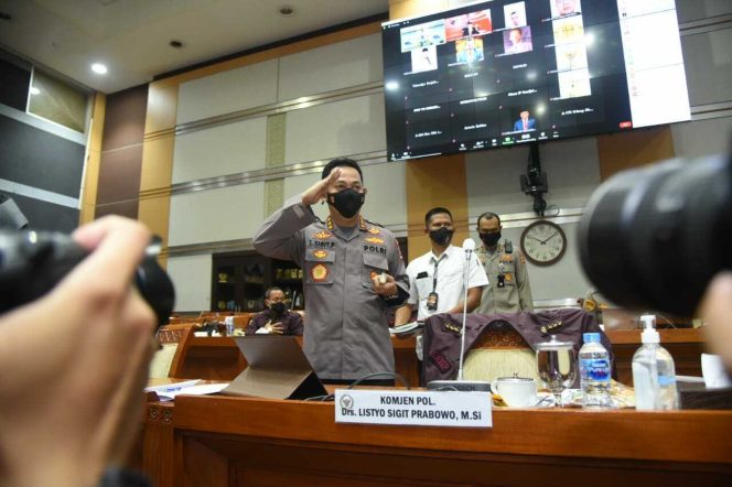 
					Ket foto: Komjen Pol Listyo Sigit Purnomo menjalani Fit And Proper Test.