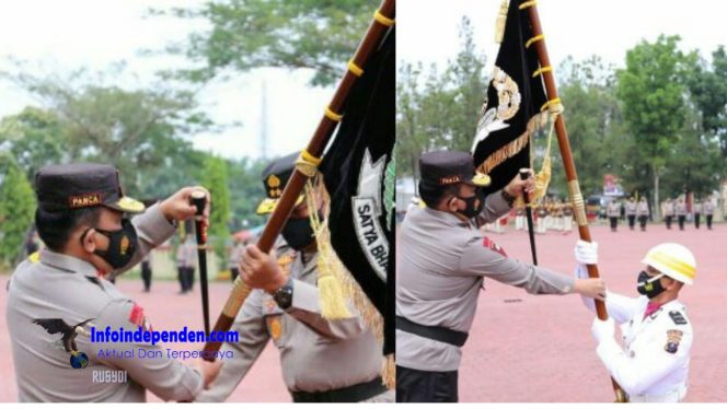 
					Kapolda Sumut Irjen Pol Rz Panca Putra Simanjuntak Terima Pataka Satya Bakti Jaya
