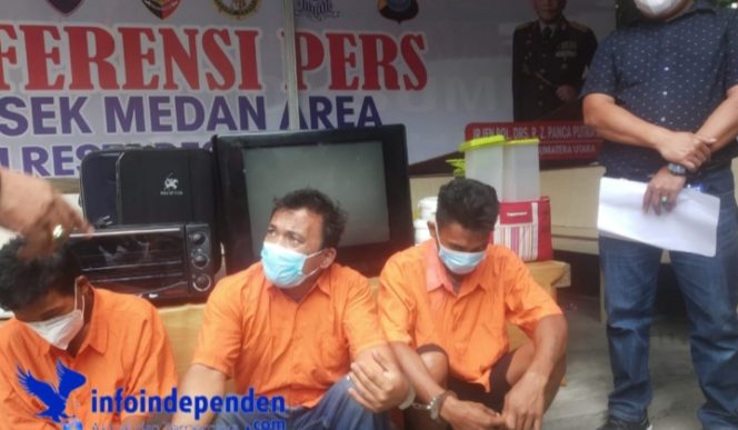 
					Polsek Medan Area Ringkus 3 Kawanan Pelaku Pencurian Di Rumah Mewah