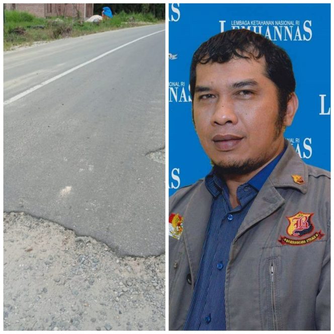 
					Ket foto : Hasil Pembangunan jalan dan Dewan Pimpinan Nasional (DPN) Lembaga Informasi Data Investigasi Korupsi dan Kriminal Khusus Republik Indonesia (LIDIK KRIMSUS RI) Ketua Umum Ossie Gumanti