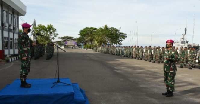 
					Danlantamal I Pimpin Apel Khusus Dalam Rangka Exit Brifing Di Mako Lantamal I Belawan