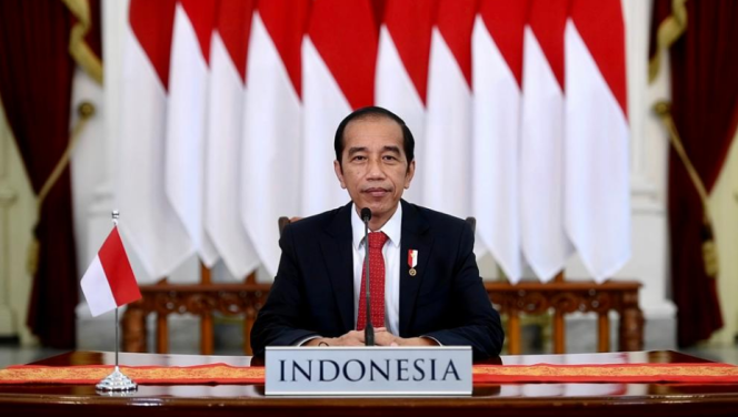 
					Ket foto : Presiden Joko Widodo saat menyampaikan pidato secara virtual di Konferensi Tingkat Tinggi (KTT) Partnering for Green Growth and Global Goals 2030 (P4G) atau Kemitraan Tentang Pertumbuhan Hijau dan Target Global 2030 yang digelar di Korea Selatan, Minggu, 30 Mei 2021. Foto: BPMI Setpres