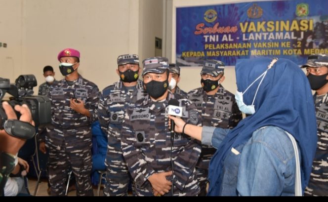 
					TNI AL Lantamal I Belawan Kembali Gelar Serbuan Vaksinasi Covid -19 Vaksin ke-2,Antusias Masyarakat Maritim Kota Medan Sangat Tinggi