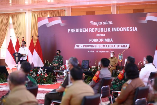 
					Danlantamal I Dan Forkopimda Sumut Menerima Pengarahan Presiden Republik Indonesia