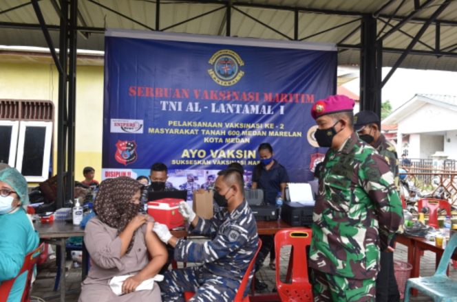 
					KEBUT VAKSINASI DIKOTA MEDAN LANTAMAL I KOLABORASI DENGAN KECAMATAN MEDAN MARELAN
