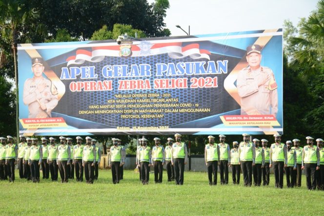 
					Polda Kepri Gelar Apel Pasukan Operasi Zebra Seligi 2021