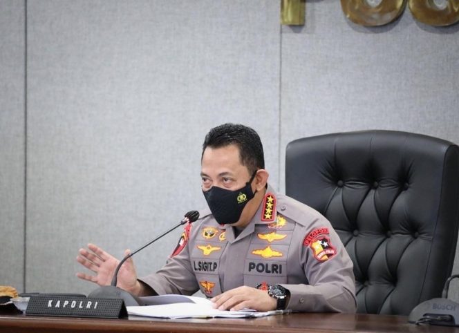 
					Ket foto: Kapolri Jenderal Listyo Sigit Prabowo,Minggu (5/12/2021). (DivHumPolri) 