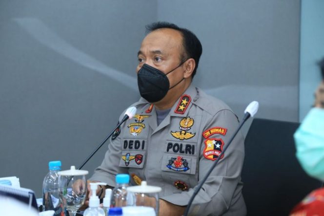 
					Ket foto: Kadiv Humas Polri Irjen Dedi Prasetyo dalam keterangannya, Selasa (25/1/2022). (DivHumPol)