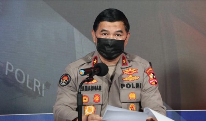 
					Ket foto: Karo Penmas Divisi Humas Polri Brigjen Ahmad Ramadhan dalam konferensi pers virtual, Jumat (18/2/2022).. (DivHumPol)