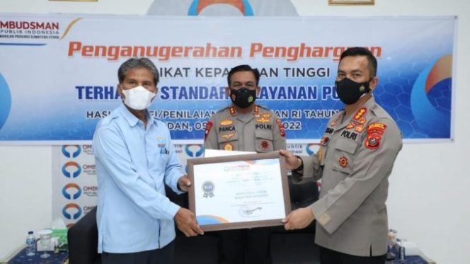 
					Polresta Deli Serdang Raih Kepatuhan Tinggi Pelayanan Publik Dari Ombudsman RI