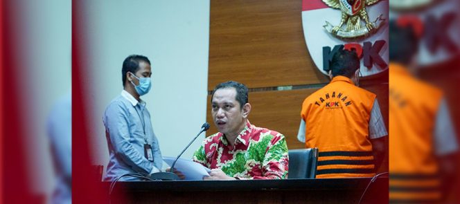
					Ket foto: Wakil Ketua KPK, Nurul Ghufron saat menggelar konpers di kantornya, Jalan Kuningan Persada, Jakarta Selatan, Kamis (23/6/2022).