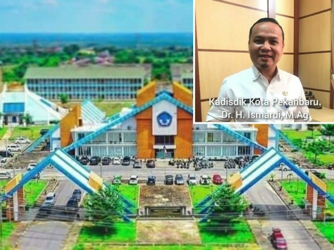 
					Ket foto: Kantor dan Kapala Dinas Pendidikan Kota Pekanbaru, Dr. H. Ismardi, M.Ag.