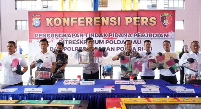 
					145 Kasus Judi Diberantas Polda Riau Beserta Polresta dan Polres Sepanjang 2022