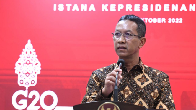 
					Ket foto:Kepala Sekretariat Presiden (Kasetpres), Heru Budi Hartono, menyampaikan keterangan pers di Kantor Presiden, Jakarta, pada Jumat, 14 Oktober 2022. Foto: BPMI Setpres/Kris.