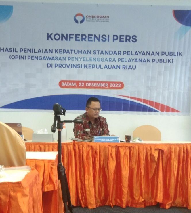 
					Ombusman Paparkan Hasil Penilaian Kepatuhan Standar Pelayanan Publik Provinsi Kepulauan Riau Tahun 2022