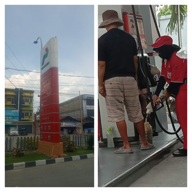 
					SPBU Jalan Kelapa Sawit Pekanbaru Layani Pembelian Dengan Jerigen