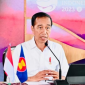 Ket foto: Presiden Joko Widodo menyampaikan konferensi pers di Hotel Meruorah, Kabupaten Manggarai Barat, Provinsi Nusa Tenggara Timur, pada Senin, 8 Mei 2023. Foto: BPMI Setpres.