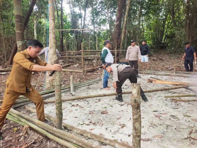 
					Polsek Binjai Hulu Bergerak, Gerebek Fasilitas Judi Sabung Ayam