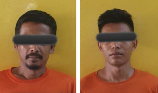 
					Ket foto: Terduga pelaku berinisial FR (40) dan AD (24).