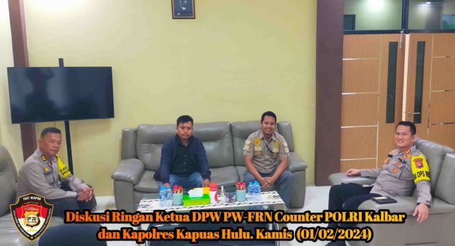 
					Kapolres Kapuas Hulu Sambut Baik Kunjungan Ketua DPW PW-FRN Counter Polri Kalbar