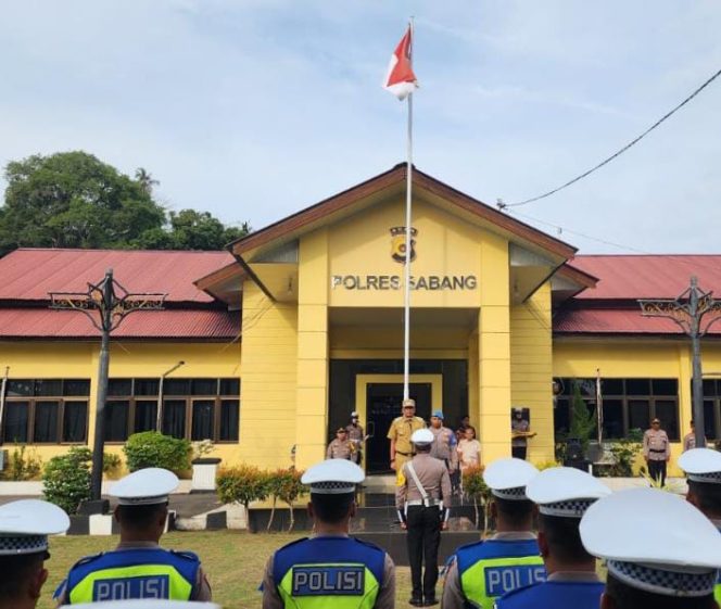 
					Foto: Pj Walikota Sabang sebagai Inspektur Upacara apel keselamatan Seulawah 2024.