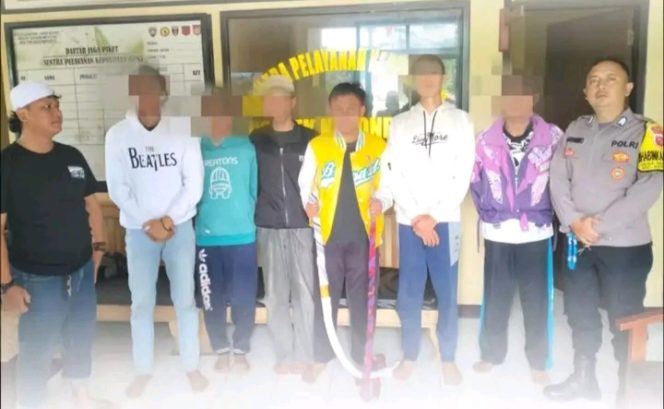 
					Gelar Sahur Polsek Kebonpedes Sukabumi, Amankan 6 Remaja dan Sarung Berisikan Kabel Baja