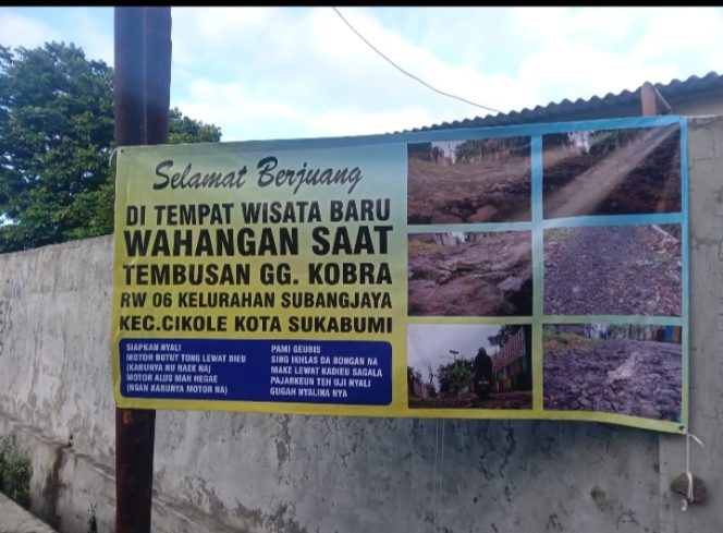 
					Akses Penghubung Jalan Rusak, Salah Satu Warga Subang Jaya Protes Pasang Baligo