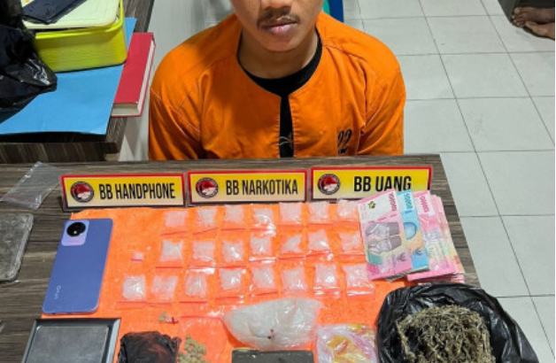 Tanpa Perlawanan, Bandar Narkoba di Bekuk Polres Inhil