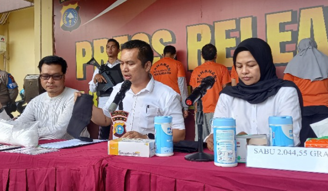 Polresta Pekanbaru Gagalkan Peredaran Sabu Jalur Pekanbaru-Makassar