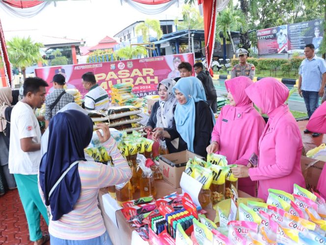 Pasar Murah di Polres Karimun Diserbu Masyarakat