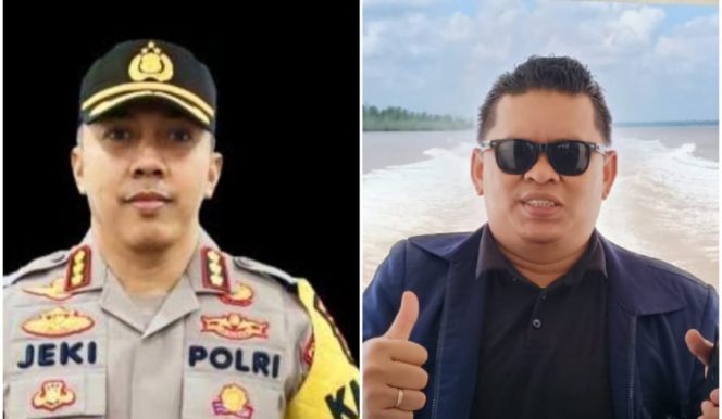 
					Ket foto: Kapolresta Pekanbaru, Kombes Pol Jeki Rahmat Mustika dan Ketua DPD KNPI Provinsi Riau, Larshen Yunus.