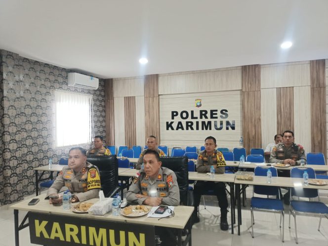 
					Polres Karimun Laksanakan Zoom Meeting Bersama Karo Binkar SSDM Mabes Polri