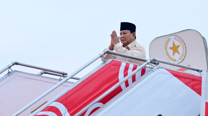 
					Ket photo: Presiden Republik Indonesia, Prabowo Subianto bertolak ke India untuk melakukan kunjungan kenegaraan pada Kamis, 23 Januari 2025. Foto: BPMI Setpres/Muchlis Jr.