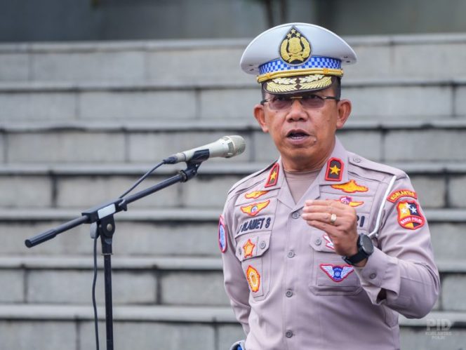 
					Ket photo: Dirgakkum Korlantas Polri, Brigjen Pol Raden Slamet Santoso, Jumat (7/3/2025).