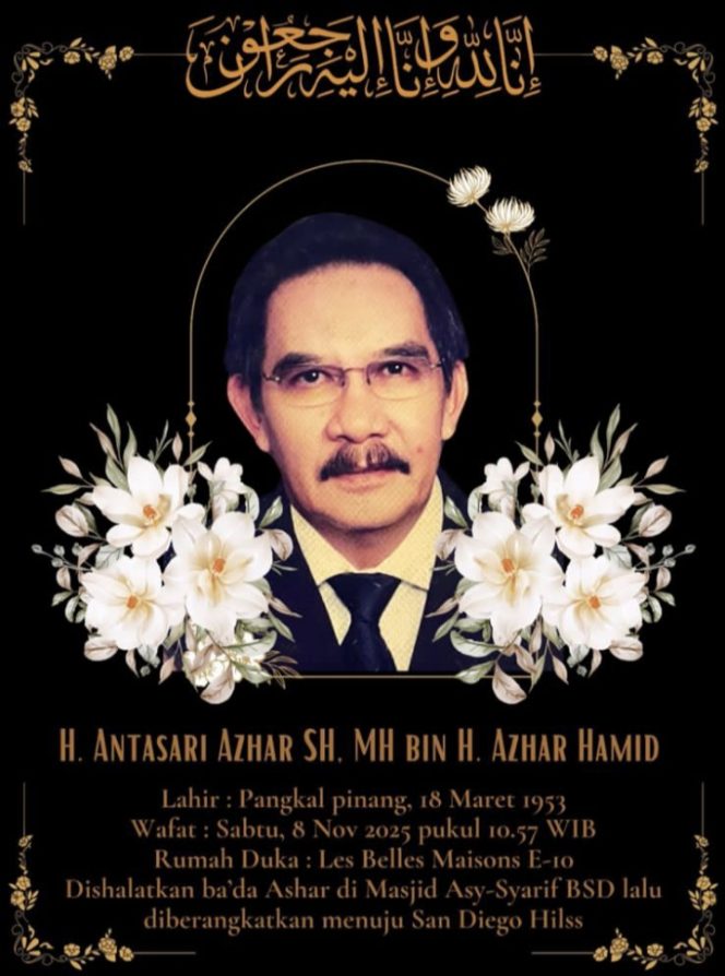
					Foto: Mantan Ketua KPK Antasari Azhar wafat, pada Sabtu (8/11/2025).