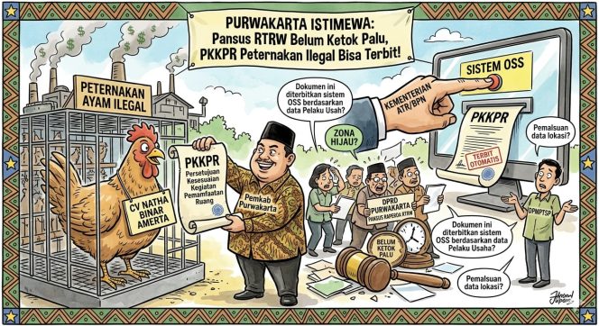 
					Purwakarta Istimewa. Pansus Raperda RTRW DPRD Belum Ketok Palu, PKKPR Peternakan Ilegal Bisa Terbit
